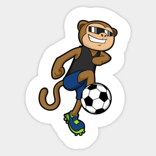 Monkey as Soccer player at Soccer Sticker